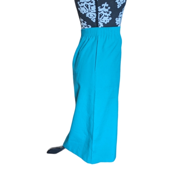 🌻2 for $20 | Vintage Teal Midi Skirt with Pockets & Elastic Waist - Picture 3 of 9